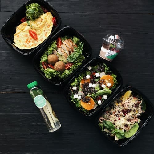 Simple meal prep workflow board and ingredient modules