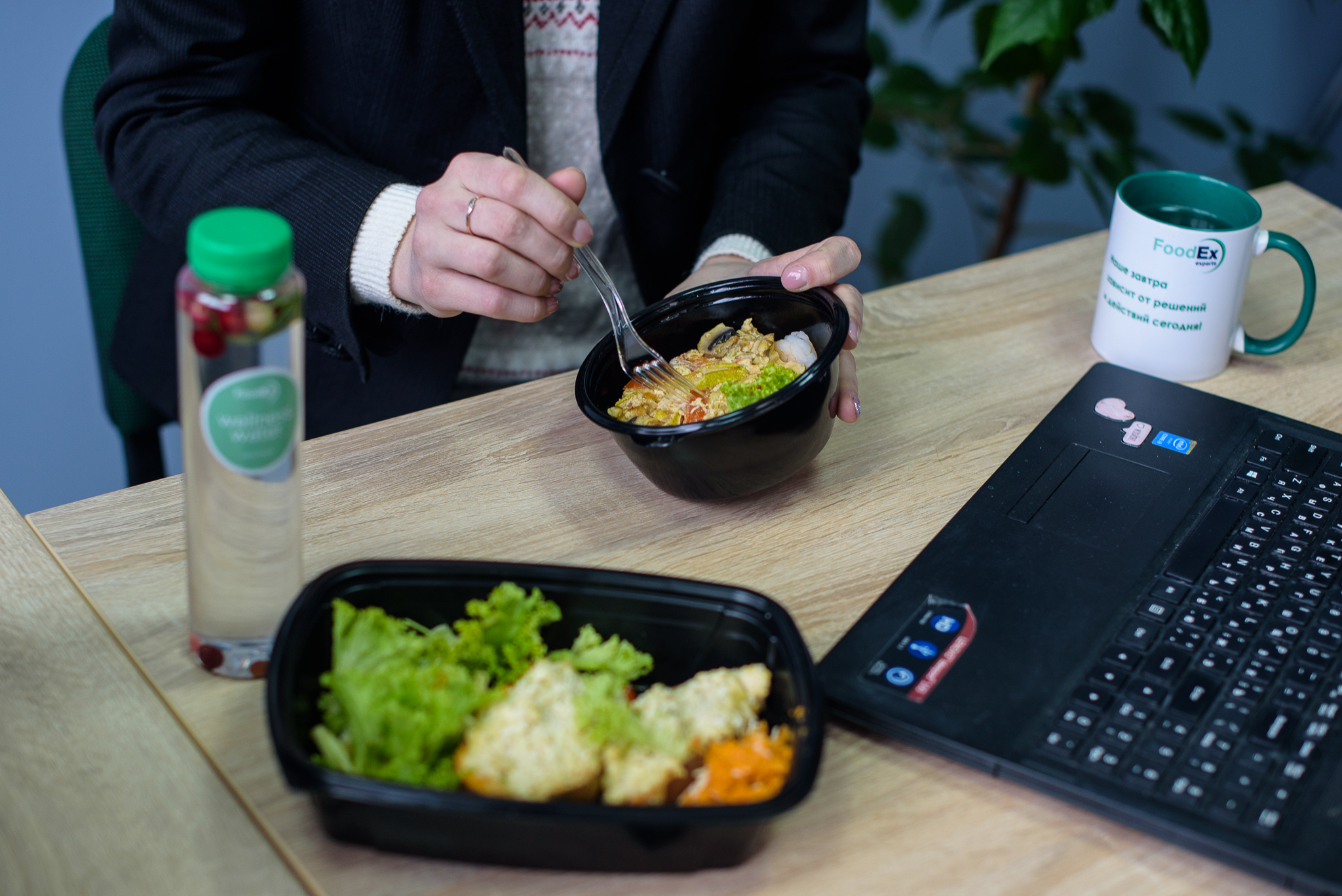 Batch meal prep with labeled containers